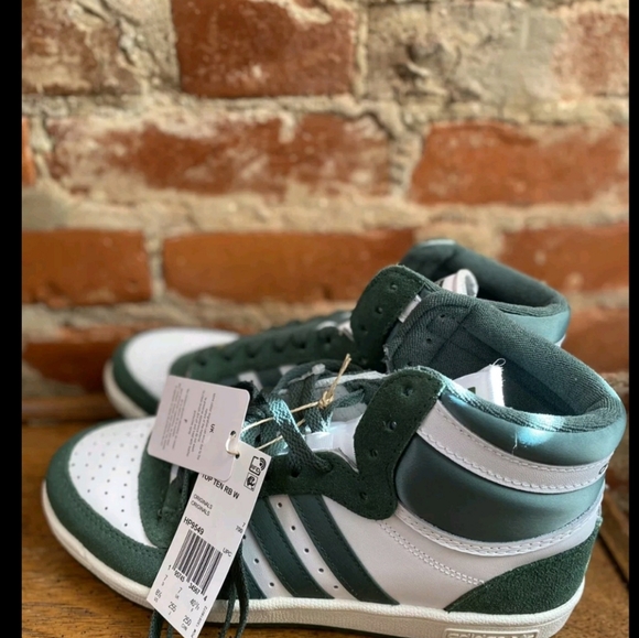 Adidas Originals Top Ten RB High Womens Shoes White Green HP9549 NEW Size 8.5. - Picture 2 of 5